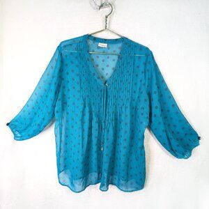 See-through cover-up blouse by Jaclyn Smith Size XL